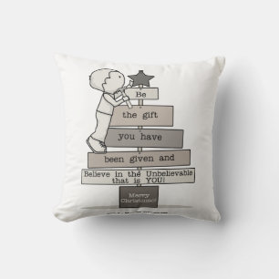 Be the Gift-Christmas Tree Throw Pillow