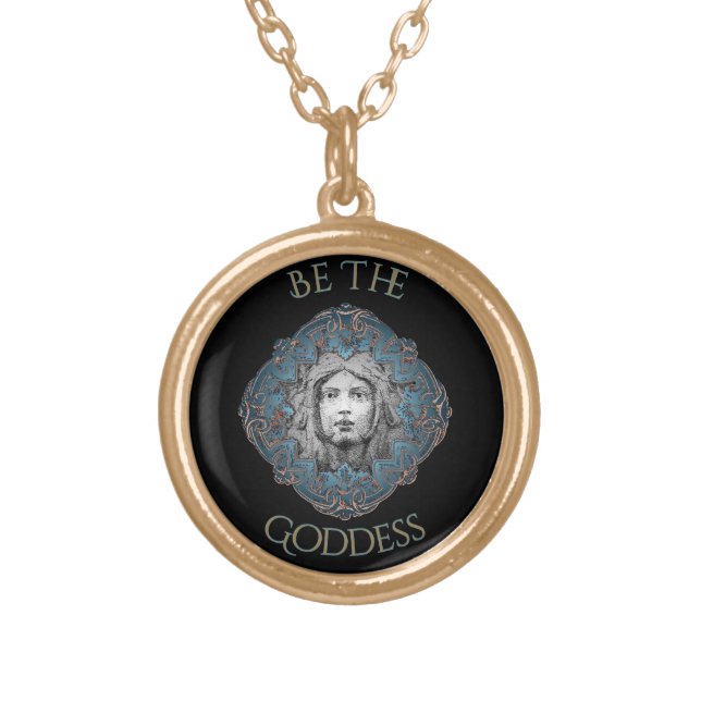 Be The Goddess  Gold Plated Necklace (Front)