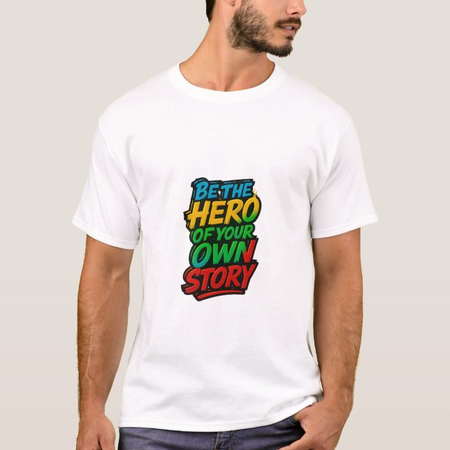 Be the Hero – Motivational Quote T-Shirt (Front)