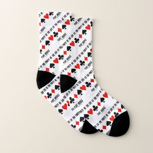 Be The Life Of The Party Play Bridge Card Suits Socks