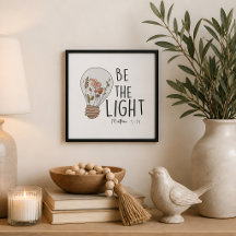 Be the Light Art Print Wall Tile