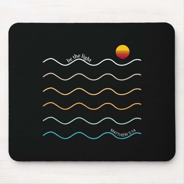 Be The Light Boho Christian Bible Verse Worship Ch Mouse Pad (Front)