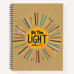 Be The Light Christian   Matthew 5:14 Inspiration Notebook