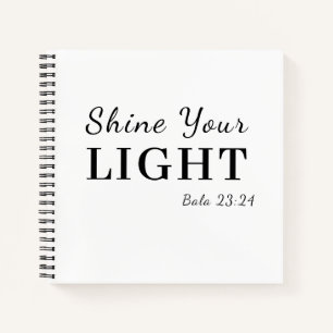 Be the Light Christian Scripture Design Notebook