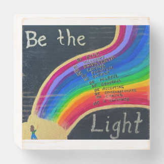 Be The Light inspiration  Wooden Box Sign
