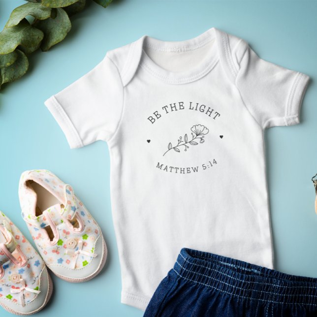 Be the Light | Matthew 5:14 Bible Verse Baby Bodysuit (Creator Uploaded)