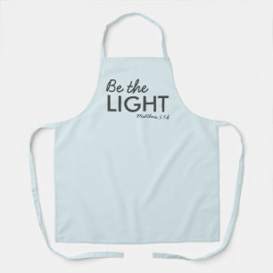 Be the Light Matthew 5:14 Bible Verse Christian Apron