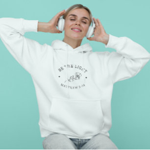 Be the Light   Matthew 5:14 Bible Verse Hoodie
