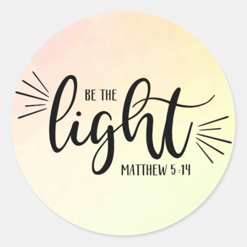 Be the Light Matthew 514 Classic Round Sticker