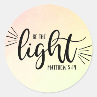 Be the Light Matthew 5:14 Classic Round Sticker