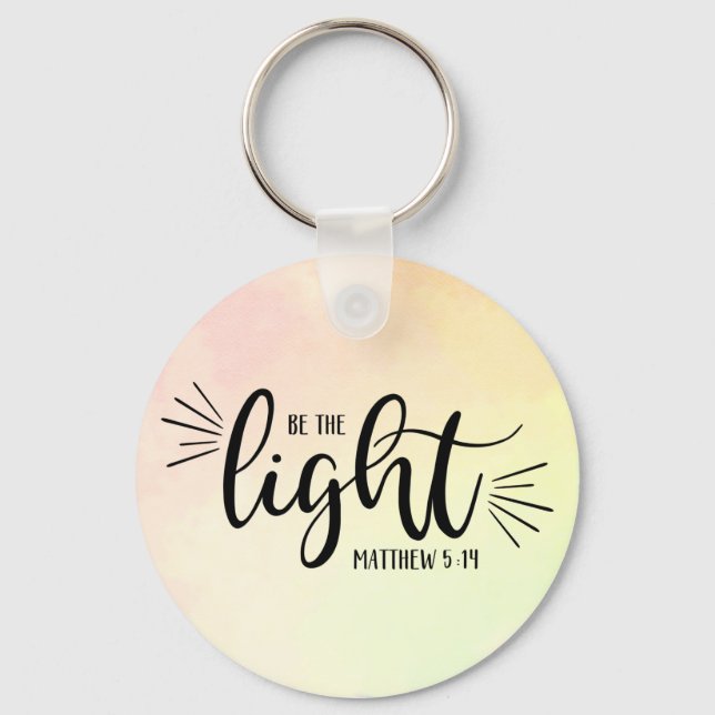 Be the Light Matthew 5:14 Keychain (Front)