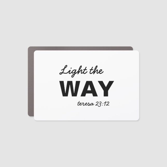 Be the Light | Matthew  Christian Design Car Magnet (Front)