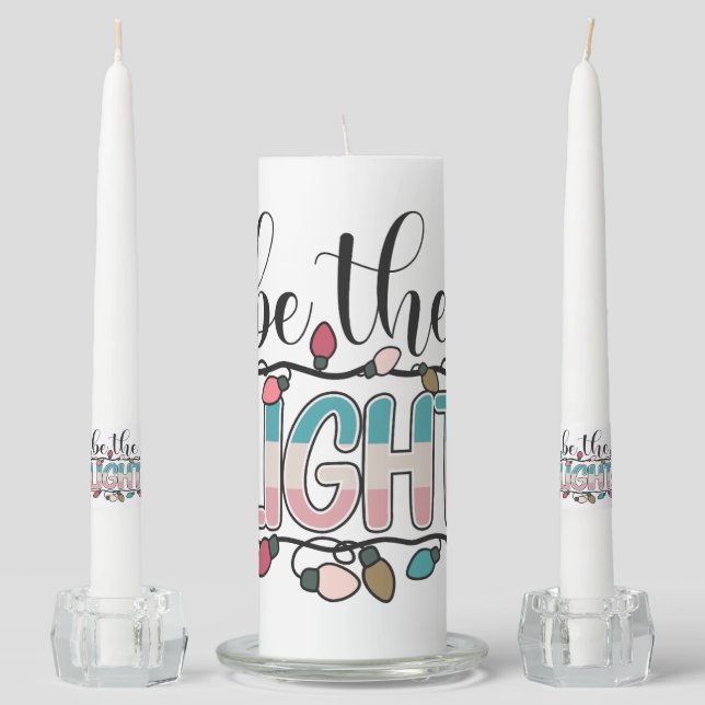 Be The Light String Of Lights Unity Candle Set (Front)
