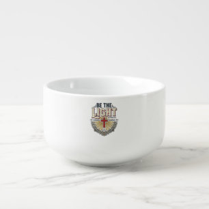 Be The Light Vintage Christian Shirt Design_1 Soup Mug