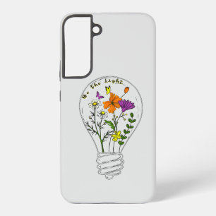 Be The Light Wildflower Motivational Quote Samsung Galaxy S22+ Case