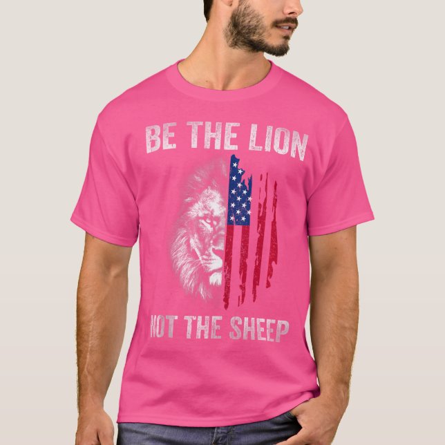 Be The Lion Not The Sheep American Patriotic Kid M T-Shirt (Front)