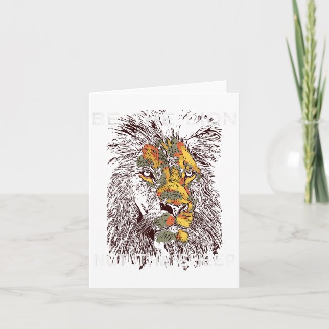 Be The Lion Not The Sheep Motivational  Card (Front)