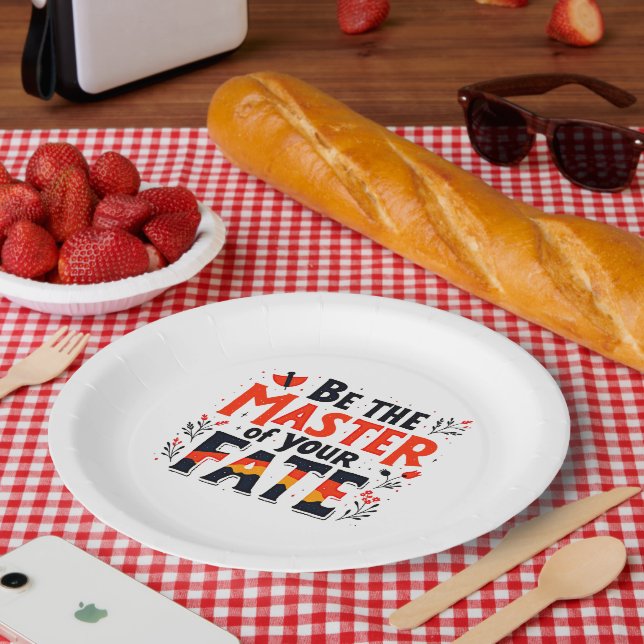 Be the Master of Your Fate Paper Plates (Picnic)