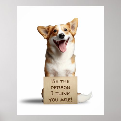 Be The Person Your Dog Thinks You Are Funny Meme Poster