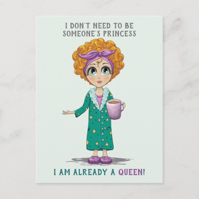 Be the Queen Postcard (Front)