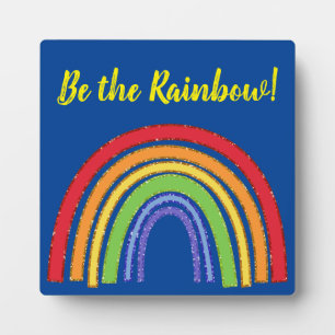 Be the Rainbow! Glitter Look Rainbow Plaque