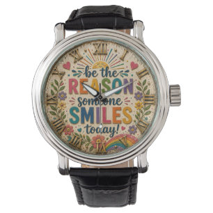 Be the Reason Someone Smiles Today Floral Watch