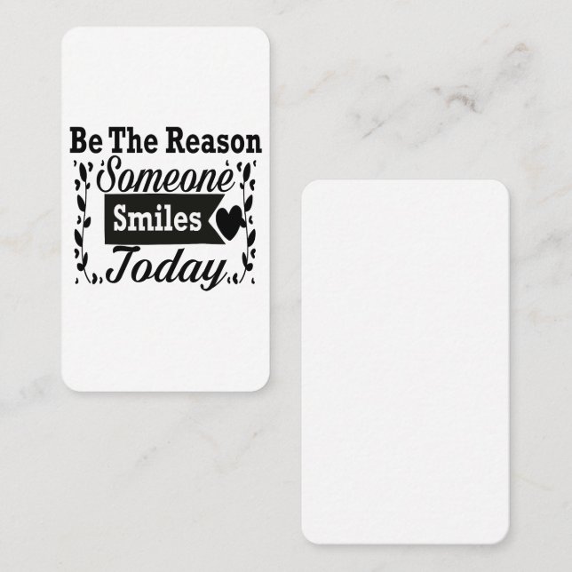 Be The Reason Someone Smiles Today Gift Box Business Card (Front/Back)