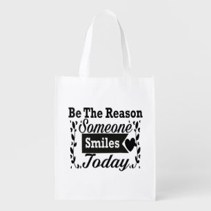 Be The Reason Someone Smiles Today Gift Box Grocery Bag