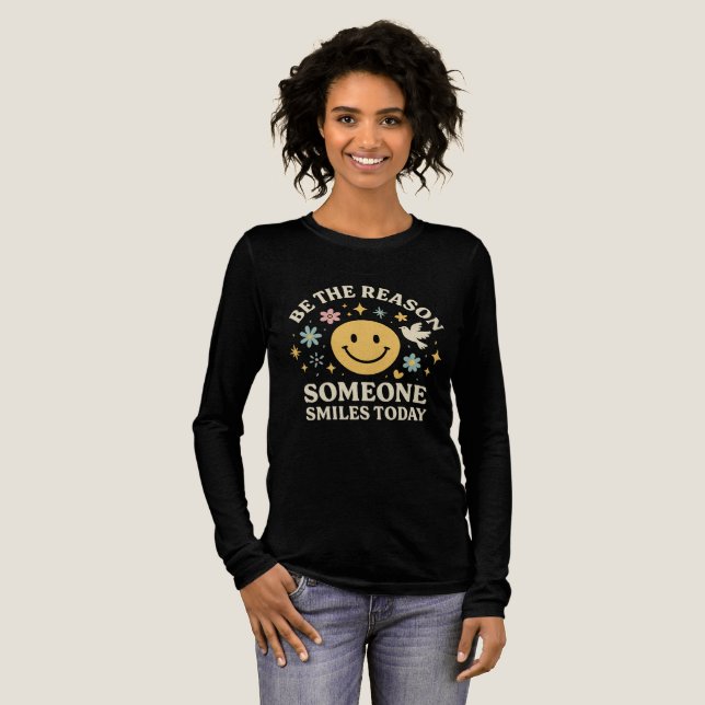"Be the Reason Someone Smiles Today"  Tri-Blend Shirt (Full Front)