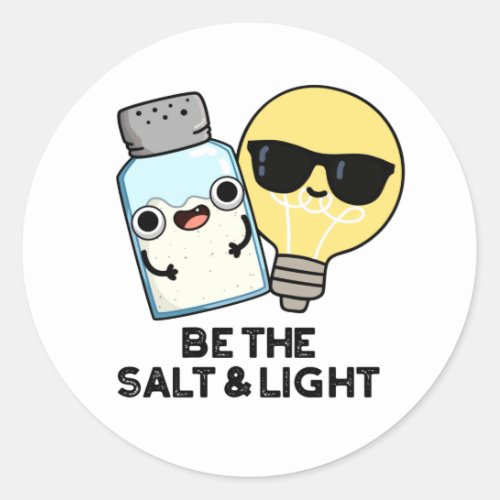 Be The Salt And Light Funny Bible Pun Classic Round Sticker