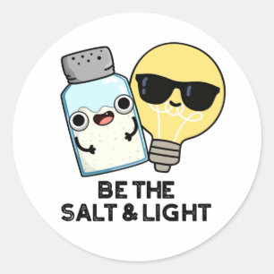 Be The Salt And Light Funny Bible Pun Classic Round Sticker