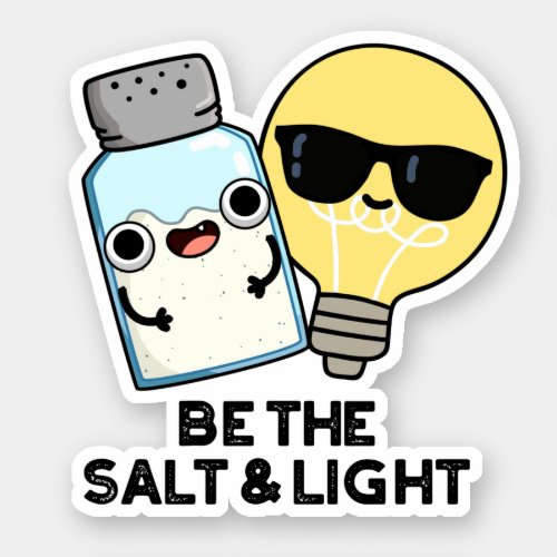 Be The Salt And Light Funny Bible Pun Sticker