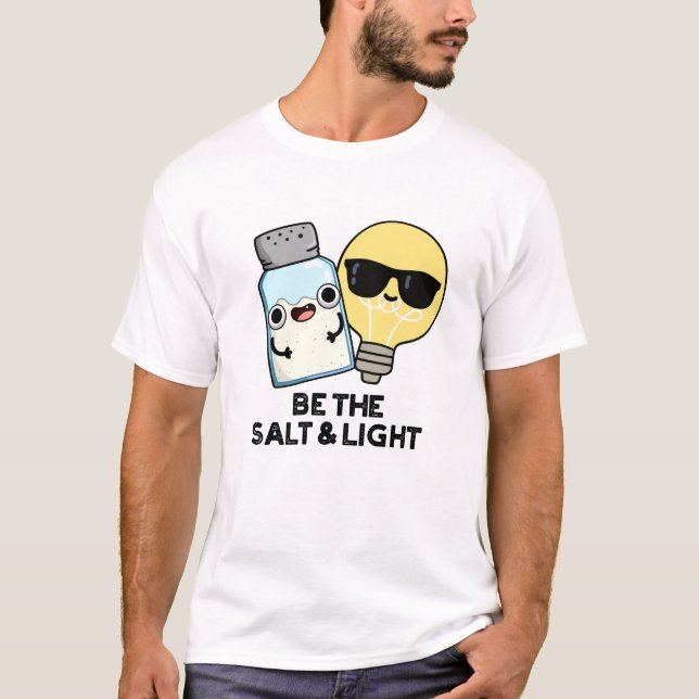 Be The Salt And Light Funny Bible Pun T-Shirt (Front)