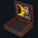 Be The Sunflower Personalized Add Your Photo Memory Box<br><div class="desc">Beautiful,  meaningful gift for your loved ones with the sunshine smile and customizable text and photo.</div>