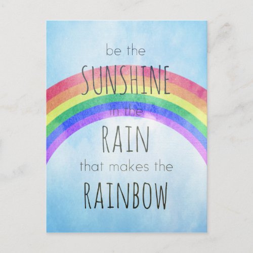 Be the Sunshine in the Rain Postcard