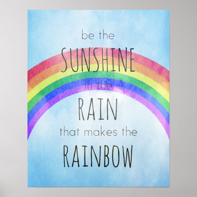 Be the Sunshine in the Rain Poster (Front)