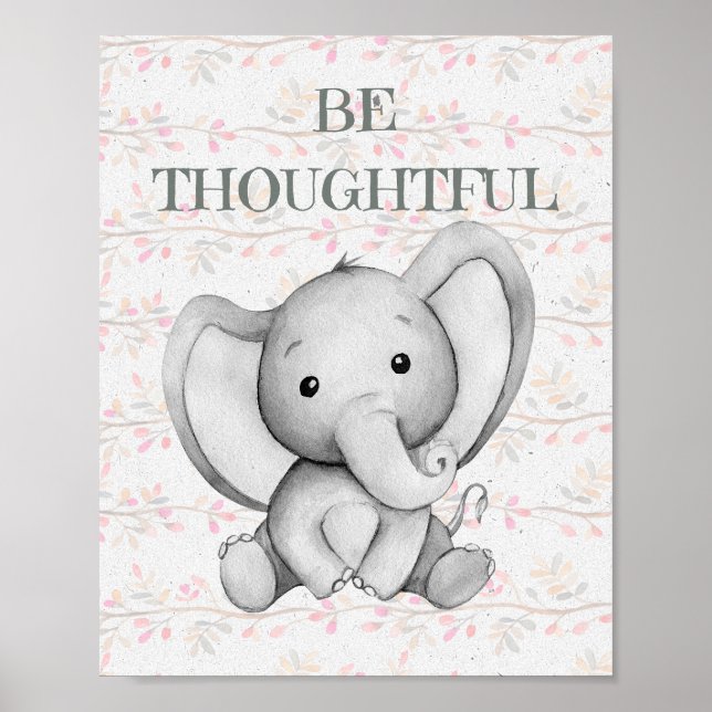 "Be Thoughtful" Kids Wall Art (Front)