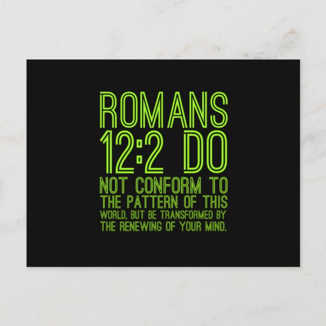 Be transformed Bible Jesus Christian religious quo Postcard (Front)