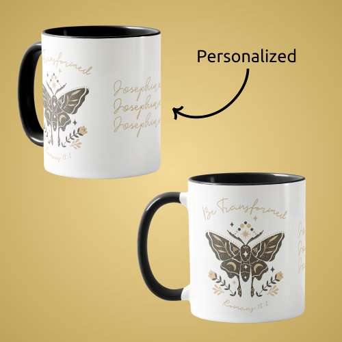 Be Transformed Romans 122 Christian Boho Mug