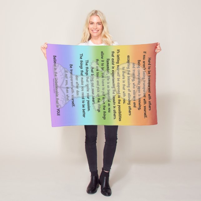 Be Transparent Fleece Blanket (In Situ)
