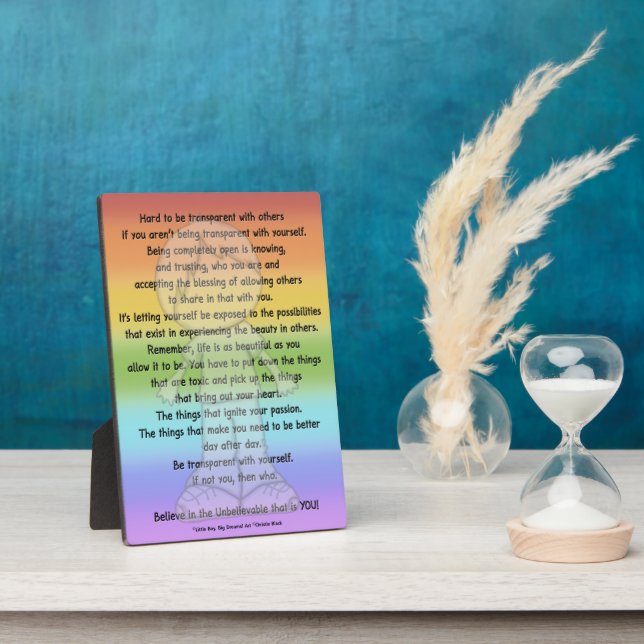 Be Transparent Plaque (Side)