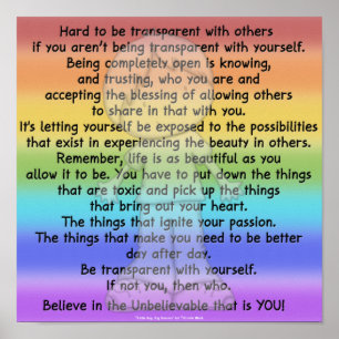 Be Transparent Poster