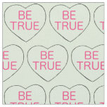 Be True Green Pink Candy Hearts Valentine's Day Fabric