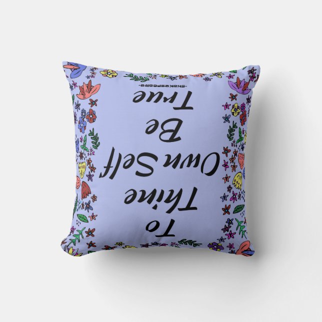 Be True Quote Throw Pillow (Front)