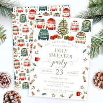 Be ugly sweater Christmas party invitation