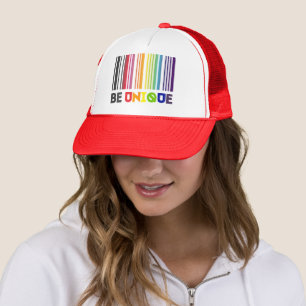 Be Unique Bar Code Lgbt Pride Trucker Hat