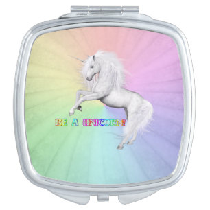 Be Unique, Be a Unicorn Mirror For Makeup