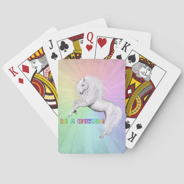 Be Unique, Be a Unicorn Poker Cards (Back)