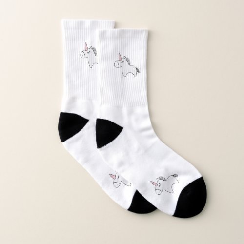 Be Unique  Be Yourself  Metaphor Unicorn Message Socks