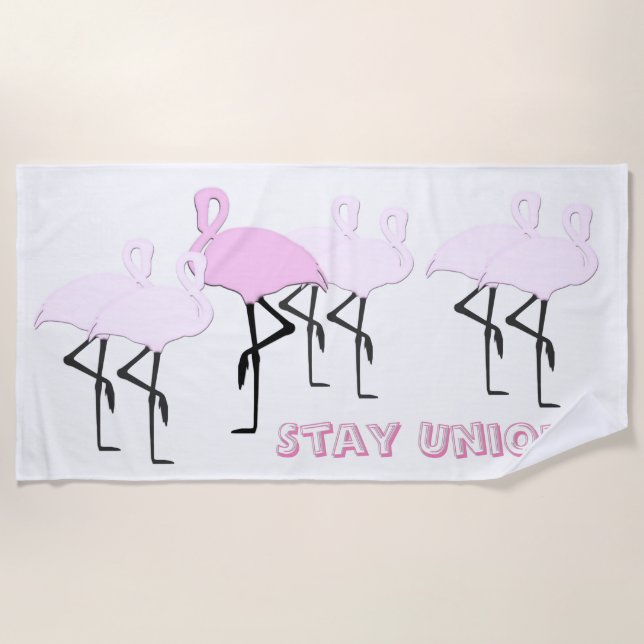 Be Unique Flamingo Beach Towel (Front)